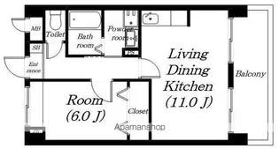 パレボヌール【106号室】の間取り