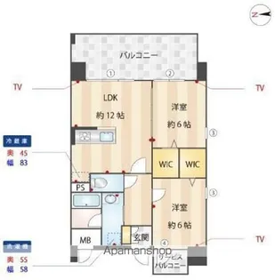 レクサスガーデン社領【1502号室】の間取り