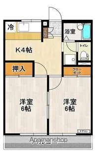 福島県郡山市片平町字大山南【アパート】の間取り