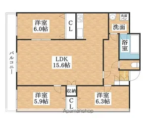 グランドール浄心【11階】の間取り
