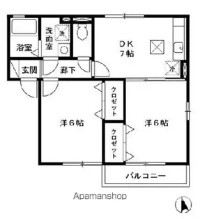 グランモア泉南【1階】の間取り