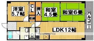 グランディ中百舌鳥【3階】の間取り