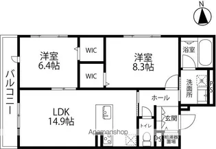 シエロ アズール CIELO AZUL【205号室】の間取り