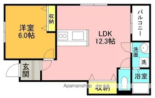 OPUS ONE上吉田 A棟【101号室】の間取り