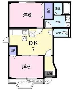 ロマンビビール参番館【1階】の間取り