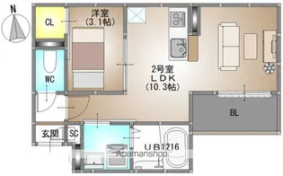 REGALEST ROIS (レガリスト ロア)【302号室号室】の間取り