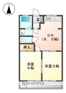 エポックハイムけんせいA・B【1階】の間取り