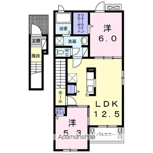 エヴァーグリーン和井田ⅡA201号室【2階】の間取り