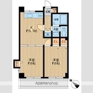 プライムアーバン新宿落合【205号室】の間取り