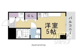 DETOMー1烏丸二条【206号室】の間取り