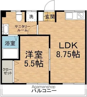 イースト【201号室】の間取り