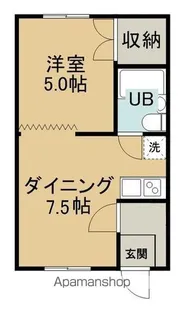 北海道網走市台町1丁目【アパート】の間取り