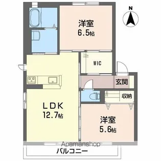 エタンリジェール B棟【2階】の間取り