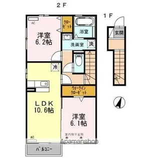 Aフラッツ A【2階】の間取り