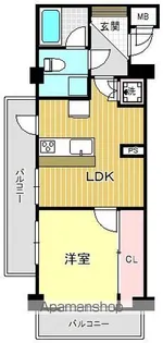 1LDKの間取り画像