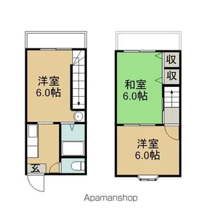 ハイツ北斗星【D号室】の間取り