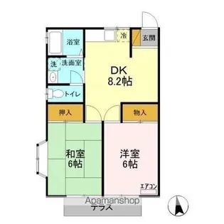 サンドゥエル北柏【1階】の間取り
