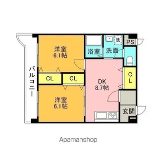 フローラONE【403号室】の間取り