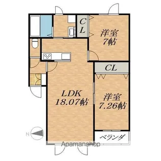 CORSA K【2階】の間取り
