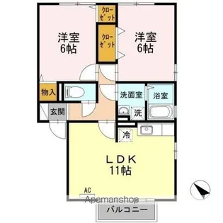 住営ハウス【2階】の間取り