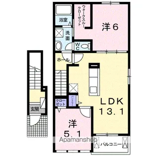 エム・シャルム善通寺Ⅰ【2階】の間取り
