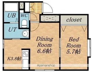 ラ・ルーナ【201号室】の間取り