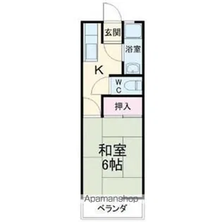美芳ハイツ【1階】の間取り