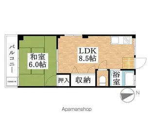 グリーンマンション【2階】の間取り