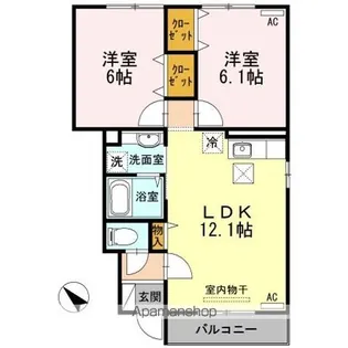 ゆがふテラスⅠ【1階】の間取り