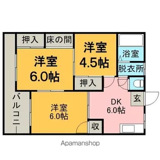 梅田ビル【302号室】の間取り