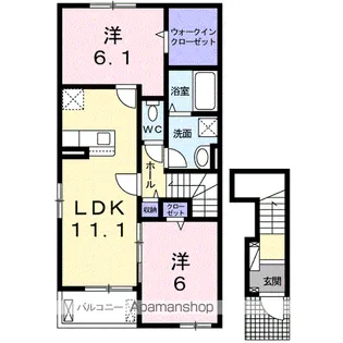 Sky Hope B【2階】の間取り