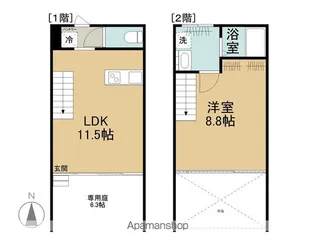 長野県長野市大字稲葉【テラスハウス】の間取り