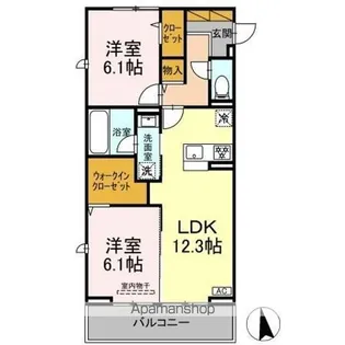 グレイスゲート新八柱【2階】の間取り