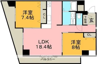 ベルドミール橘【4階】の間取り