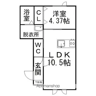 ルミナーレ公園B【2階】の間取り