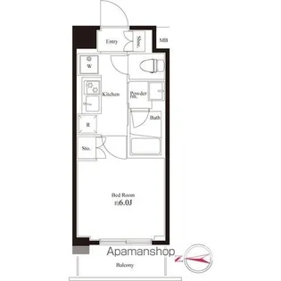 ハーモニーレジデンス武蔵小杉【4階】の間取り
