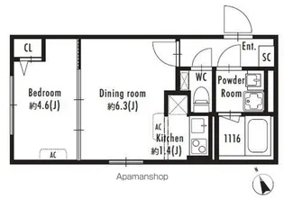 GRAN PASEO西新宿【204号室号室】の間取り