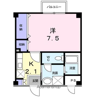 アルテール幸神【102号室】の間取り
