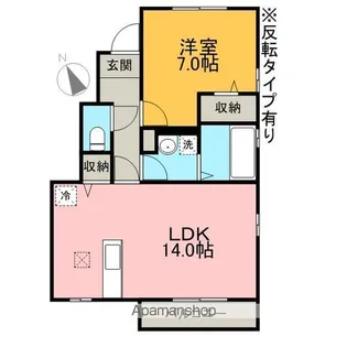 アンソレイユ【1階】の間取り