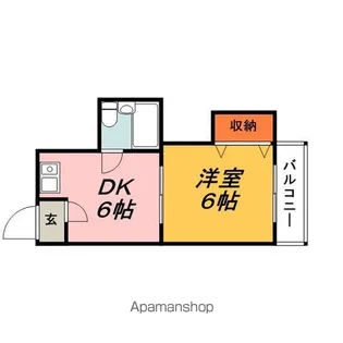 第2メゾン服部【403号室】の間取り