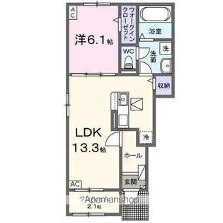 リーフⅠ【1階】の間取り
