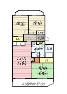 エメロード湘南【2階】の間取り