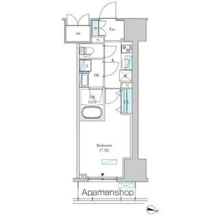 ロイジェントパークス千葉中央【702号室】の間取り