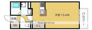 フラット桃ヶ池【205号室号室】の間取り