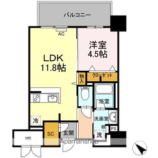 D’ FOREST 甲南【3階】の間取り