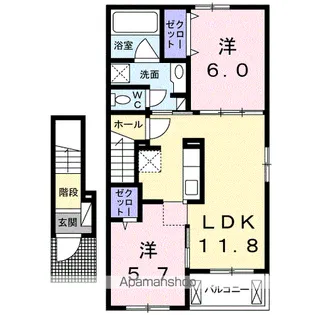 ルピナス Ⅱ【2階】の間取り