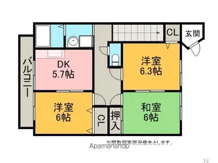 ハイステージⅧ【2階】の間取り