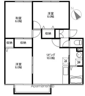 エトワール高見【C102号室】の間取り