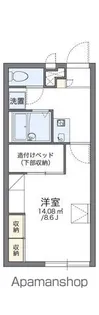 レオパレス虹【204号室】の間取り