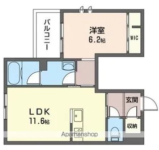 NORD代沢(ノールダイザワ)【203号室】の間取り